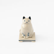 Nippon Kodo Porcelain Cat Incense Burner product image, Japanese incense and home fragrance at SF76