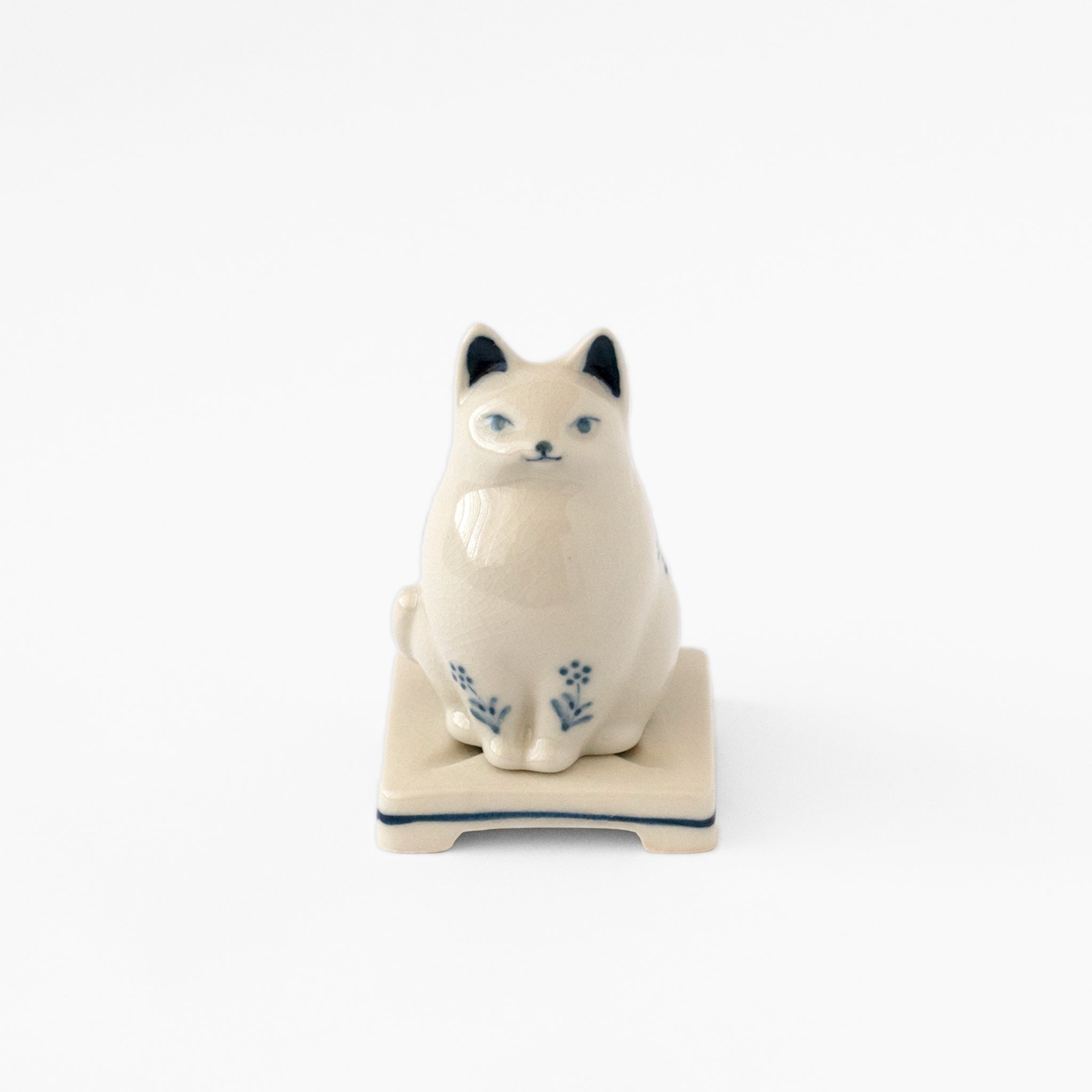 Nippon Kodo Porcelain Cat Incense Burner