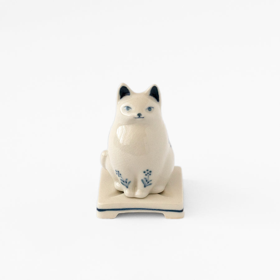 Nippon Kodo Porcelain Cat Incense Burner product image, Japanese incense and home fragrance at SF76