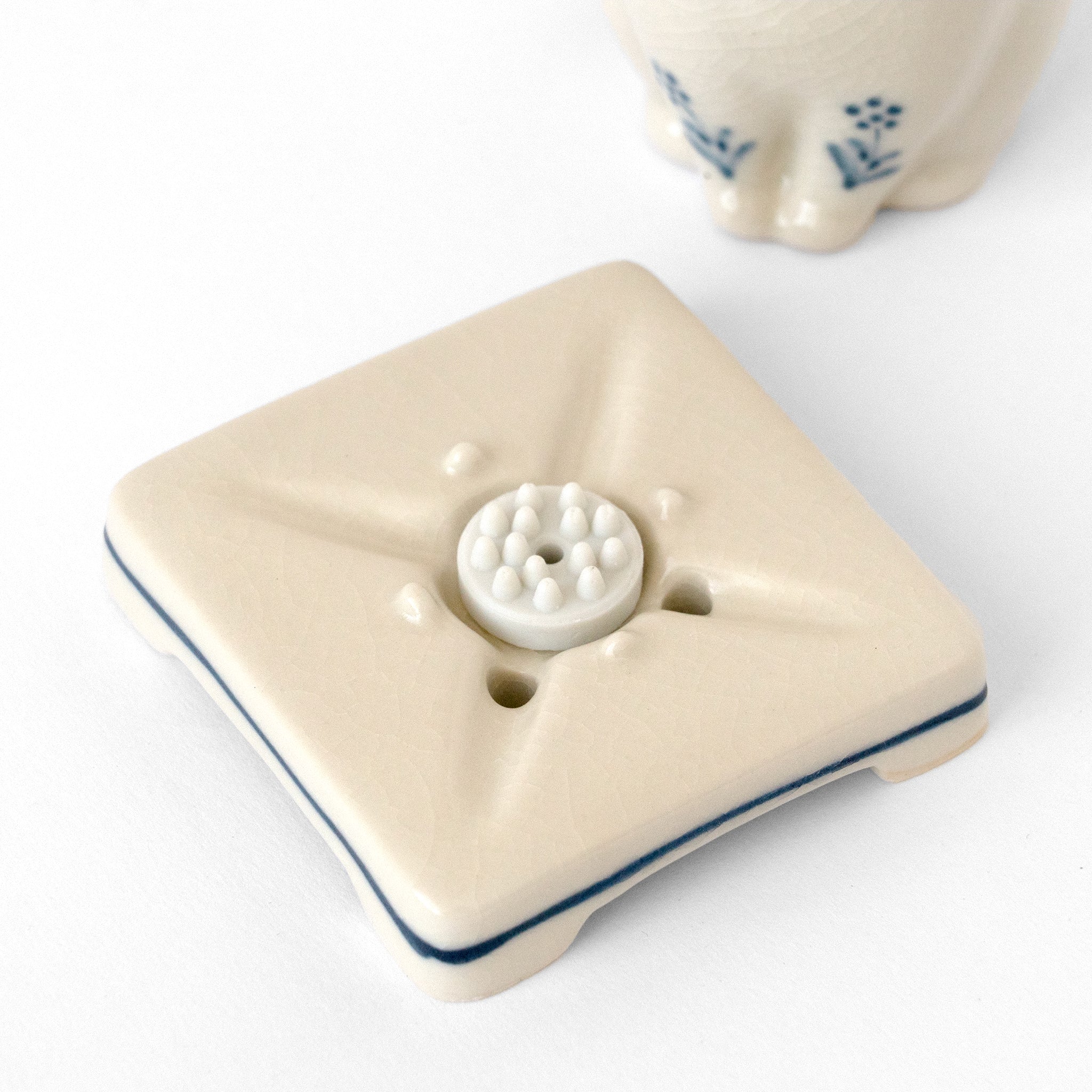Nippon Kodo Porcelain Cat Incense Burner
