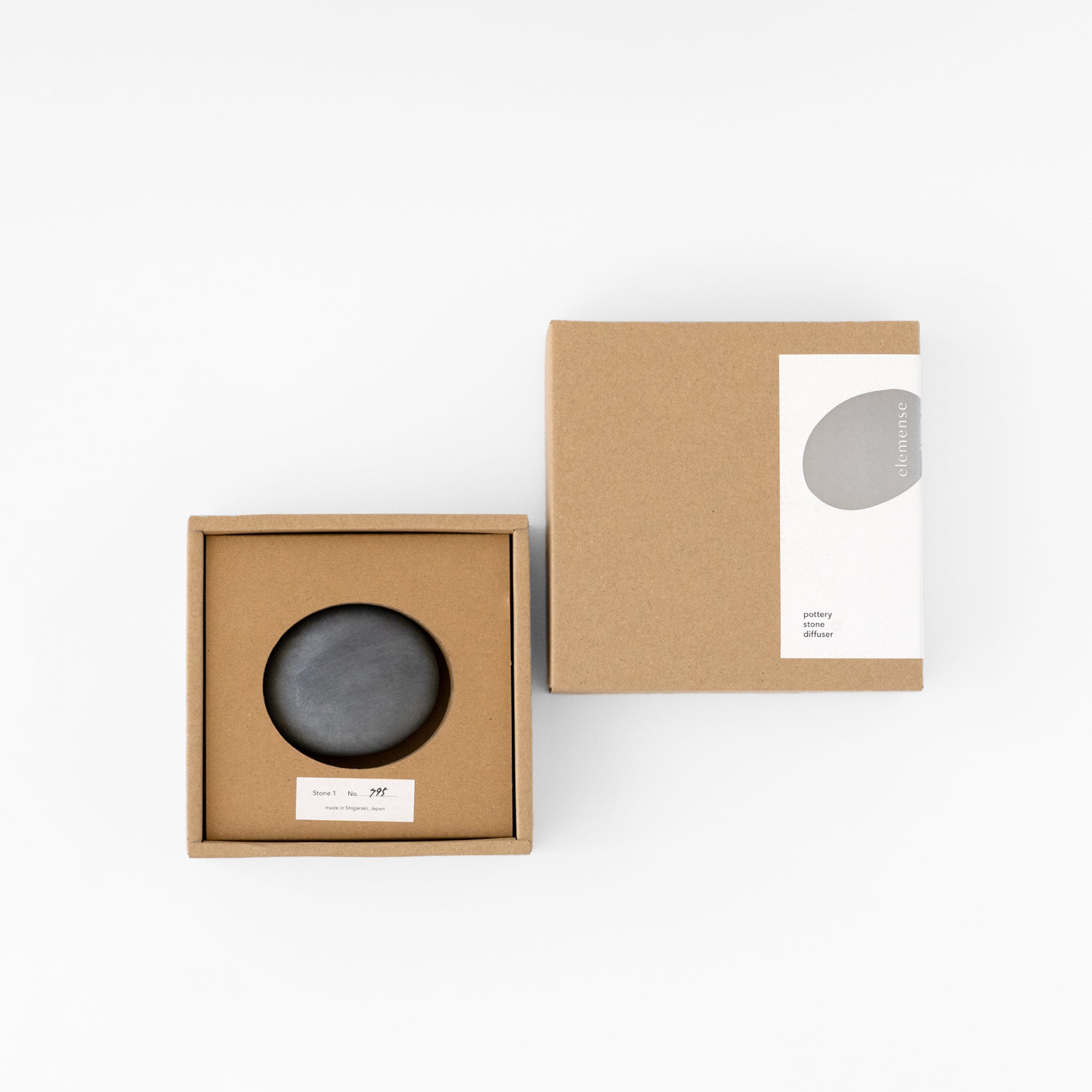 Elemense pottery stone diffuser in box at SF76