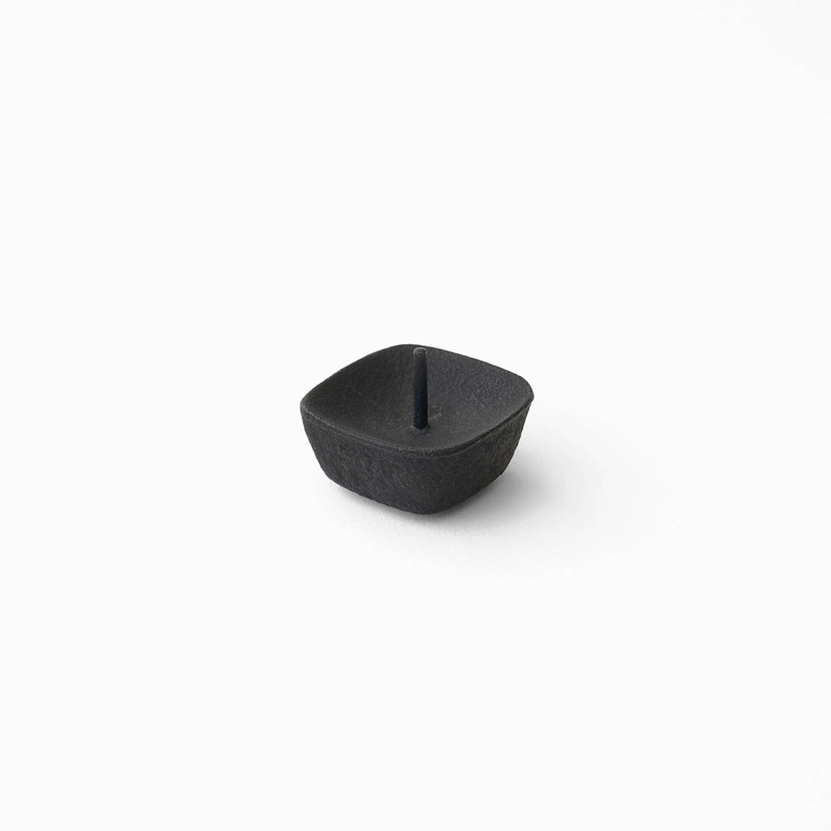 Small Takazawa black iron candle stand with a central candle spike