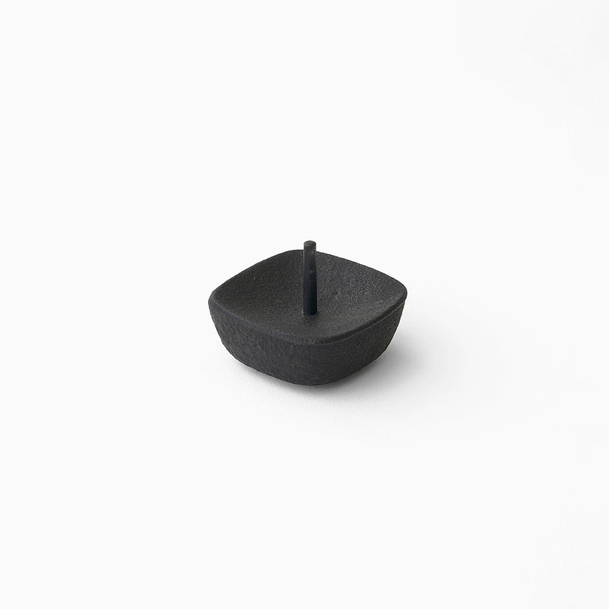 Medium Takazawa black iron candle stand with a central candle spike