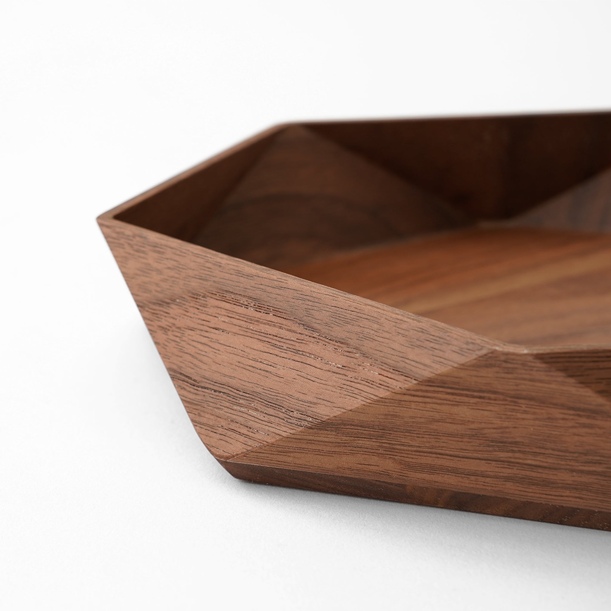 Mitsuru Hexagon Tray Walnut